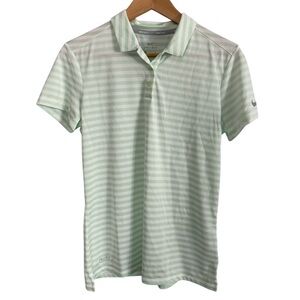 Nike Women’s Light Green Striped Polo Size Medium